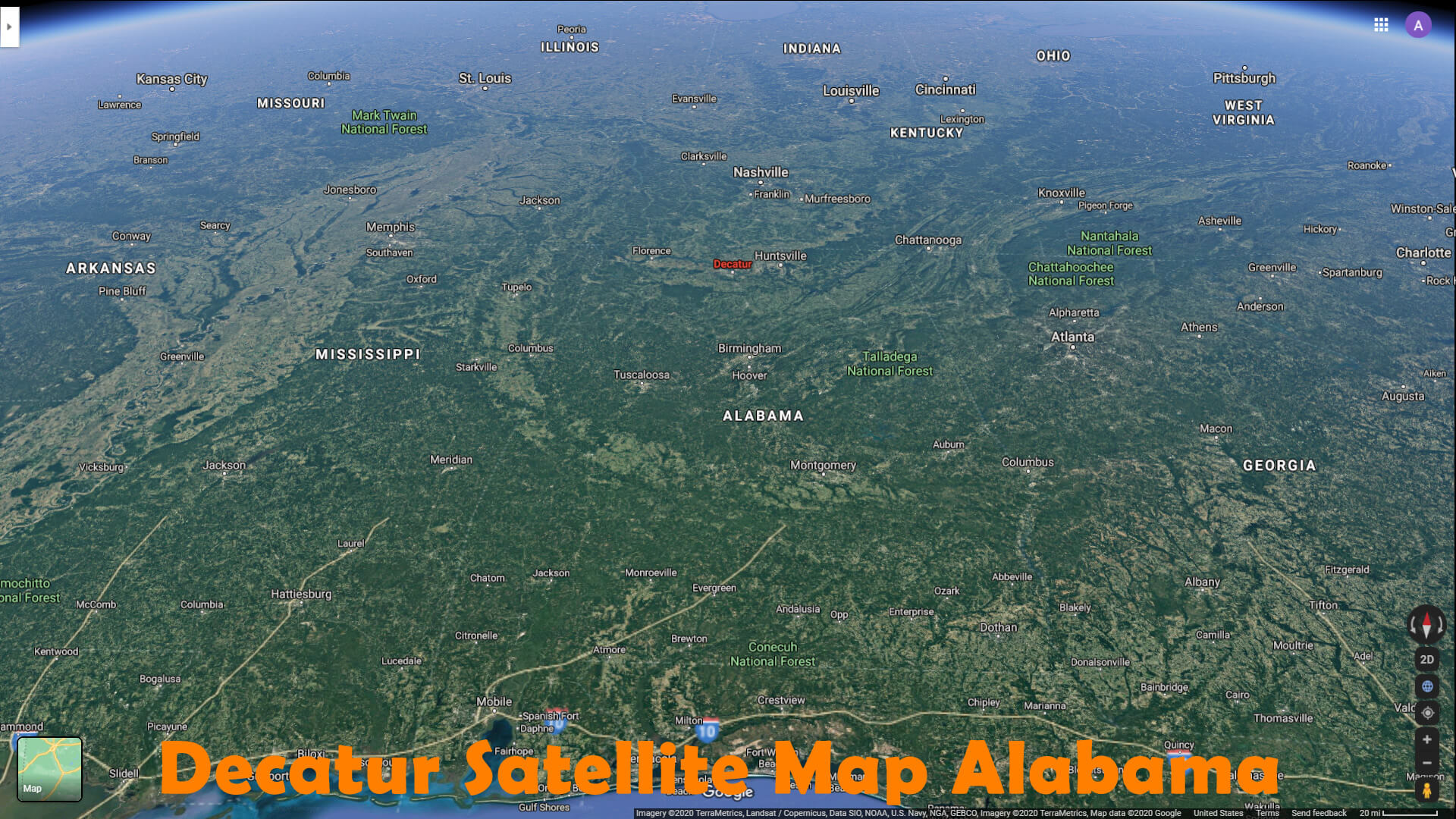 Decatur Alabama Map Decatur Satellite Map Alabama 